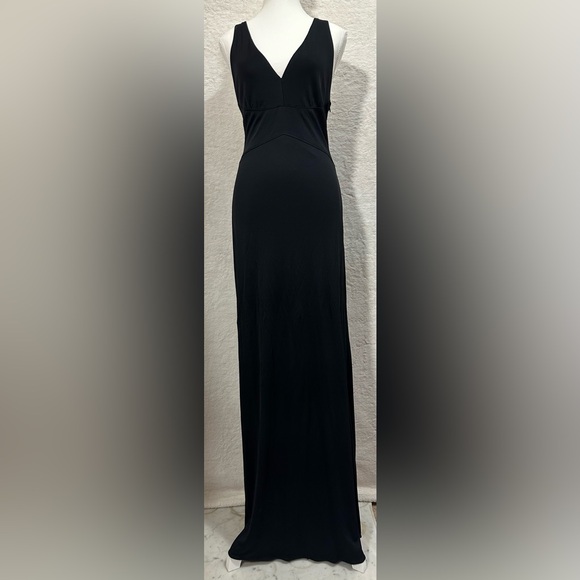 Ralph Lauren Collection black formal long gown open back floor length sleeveless - Picture 2 of 15
